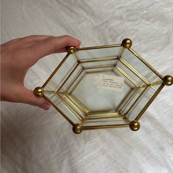 Vintage Glass Display Case with Metal Accents - Picture 11 of 12